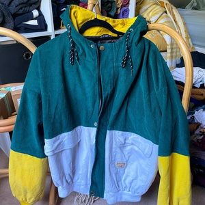 Zaful Colorblock Corduroy Jacket - Size XL (Worn once, but missing a button)
